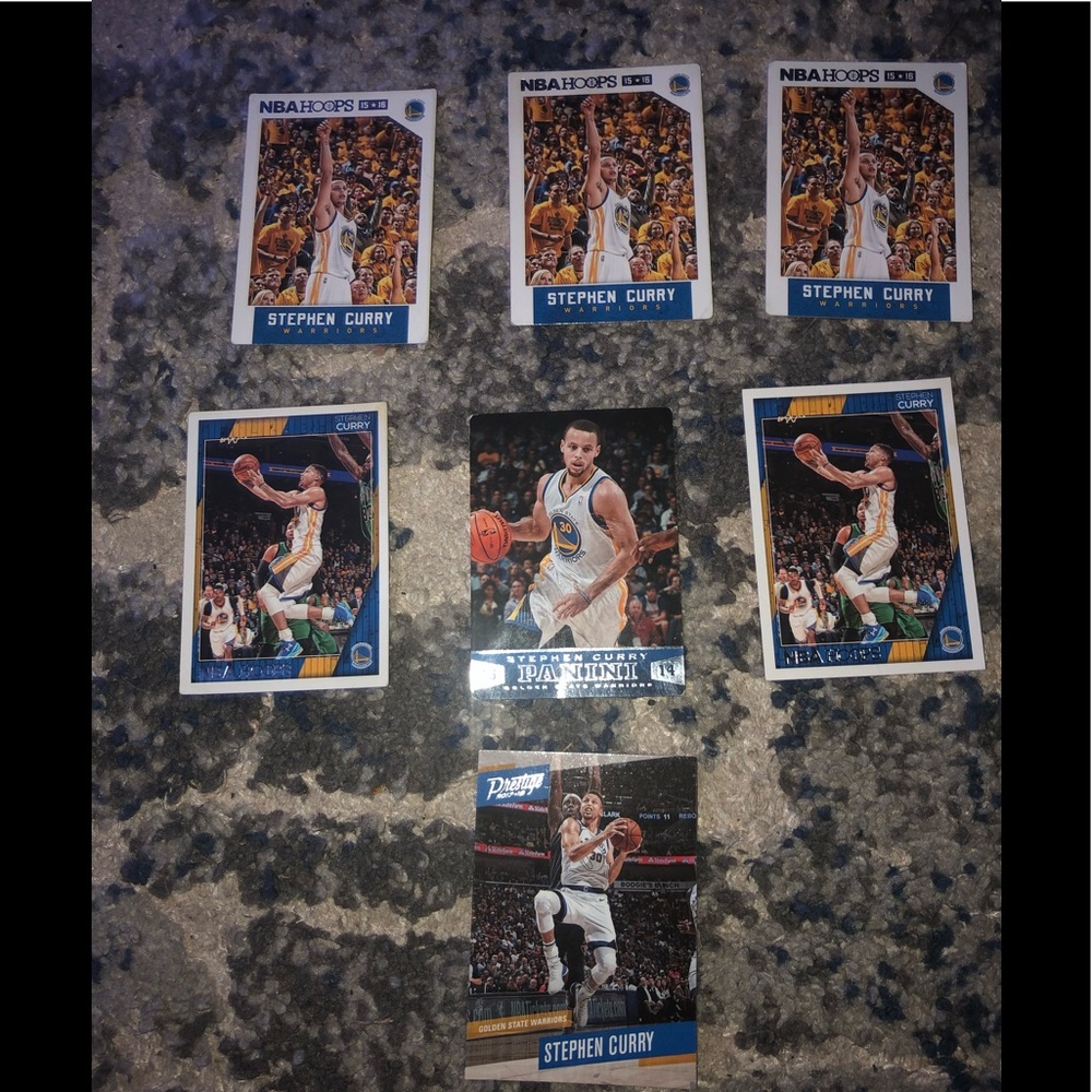 7 Mint Condition Stephen Curry Basketball Cards